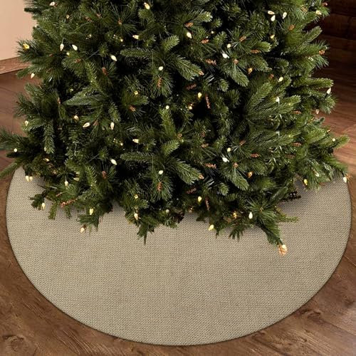 tiosggd Jute-Baumrock, 91,4 cm, Frühling, Ostern, Weihnachtsdekoration, Baumschmuck, Leinen, Bauernhaus, rustikale Baummatte für Herbst, Erntedankfest, Halloween, Weihnachten, Valentinstag,