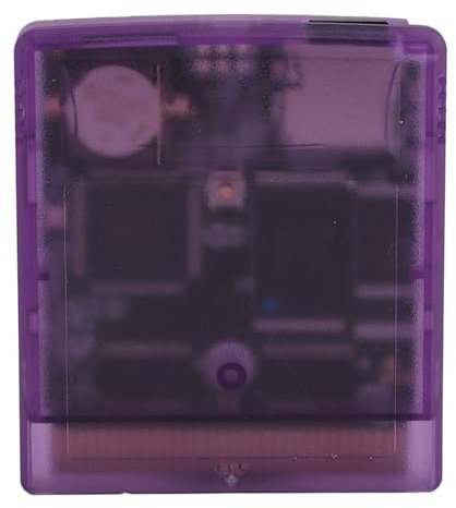 Spielvideokassette 1000 in 1 Videospiele, Integrierte 8G-Speicherkarte, Videospielkassettenkarte für Gameboy Color Advance SP Light 1 2 Handheld-Spielekonsole (Transparentes Lila)