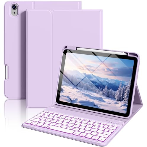 SZPSGC Keyboard Case for iPad A16 11/10th Generation, Purple