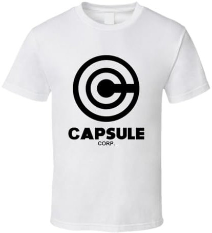 Capsule Corp Unisex T-Shirt Printed Tee Graphic Top Men White Shirt XL