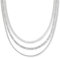 GD GOOD.designs Layering Kette versilbert - Wasserfestes 3er Ketten Set in Silber | Verstellbare Figaro- und Schlangenkette - 316L Edelstahl - Silberne Halskette Damen