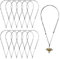 Aeaocvo 12PCS Black Necklace Cord for Men Women, Black Cord Necklace Adjustable Handmade Craft Necklaces with Metal Loop for Hanging Pendants Rope