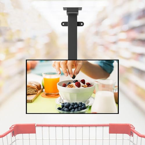 WOTZOV Support TV motorisé de 32 à 75 Pouces, Support de Plafond réglable pour téléviseur, avec télécommande - Support de Toit incliné vers Le Bas