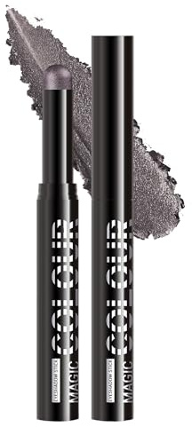 Gris Paillette Fard a Paupiere Stick, Crayon Ombre a Paupiere Longue Durée | Fard a Paupiere Paillette Stick, Longue Durée Fard a Paupiere Crème, Hight Pigmenté Facile à Utiliser, Maquillage Femme