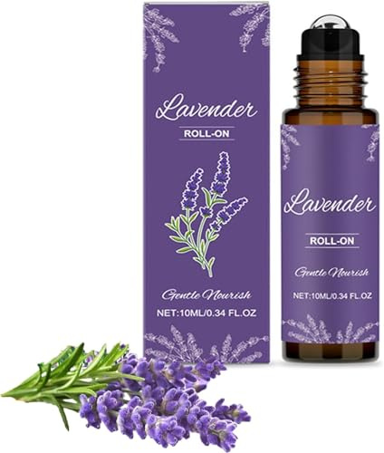 Lavendelöl-Roll-on, Pflanzenkugel für unterwegs, natürliches Lavendelöl für wohltuende Entspannung, für Luftbefeuchter, Diffusoren und Wellness