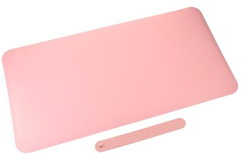 DIYEAH Nail Art Table Mat 70x35cm Dual-color Pu Leather Foldable Manicure Desk Pad with Hand Rest Cushion and Storage Tie Band for Nail Tech Salon Supplies