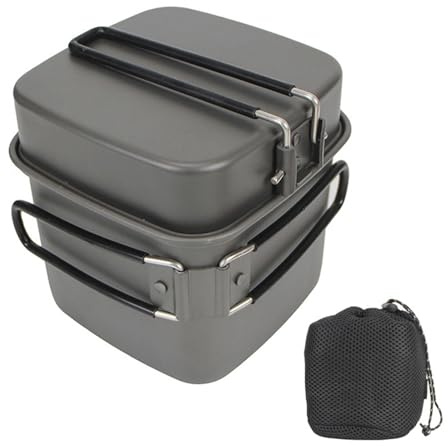Casserole de camping en plein air, ustensiles de cuisine en aluminium, ustensiles de cuisine légers