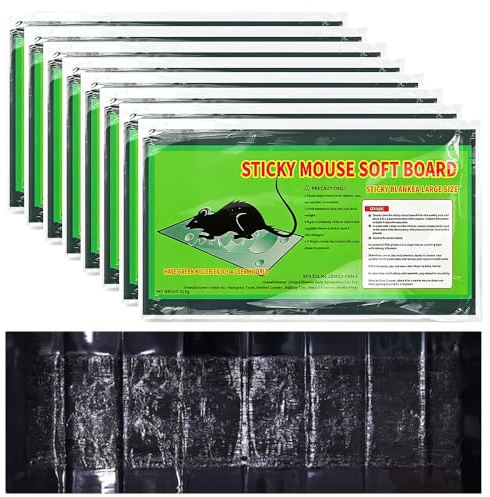 8 pcs Klebefallen Ratten, Kakerlaken Falle für Ungeziefer, Gegen Kakerlaken, Heimchen, Schaben 120×28cm, Rattenfalle für Drinnen, Küche, Kakerlakenfallen, Klebefallen Mäuse, Rattenfalle Klebefalle