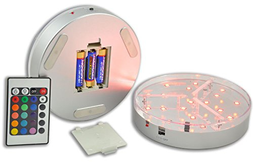 Kitosun 15,2 cm sotto vaso LED base 31PCS luci a LED 3 AA a batteria per casa, eventi, matrimoni, cerimonie centrotavola sotto vaso illuminazione 6inchX1.4inch Multicolors Led