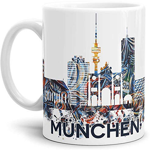 Tassendruck München-Tasse Skyline - Kaffeetasse/Mug/Cup - Qualität Made in Germany