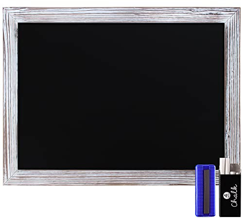 HBCY Creations Rustikale Whitewashed Magnetic Wand Tafel, Eingerahmt Tafel - Dekorative Magnettafel Groß für Küchen-Dekor, Hochzeiten, Restaurant-Menü und vieles mehr! 18 x 24