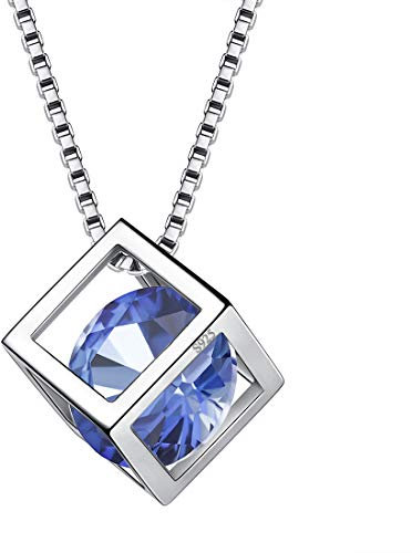Aurora Tears Juni Birthstone Mondstein CZ Square Anhänger Halskette 17.7 DP0028U