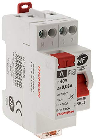 Interrupteur différentiel à vis - 40A type A NF - Thomson