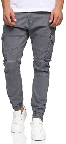 Indicode Herren Alex Cargohose aus Baumwolle mit 6 Taschen | Cargo Chino Hose f. Männer Iron, XXL