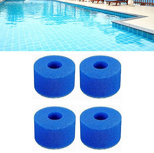 YHMX Filtre d'éponge de Piscine, 4 pcs Filtre Cartouche Sponge Réutilisable Piscine Piscine Nettoyant Sponge Sponge Filtre Lavable Sponge Nettoyant pour la Piscine,4 Type VI