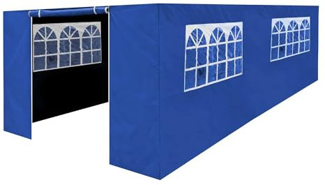 Dellonda Premium Side Walls/Doors/Windows for Gazebo/Marquee, Fits 3 x 6m Models - Blue - DG155