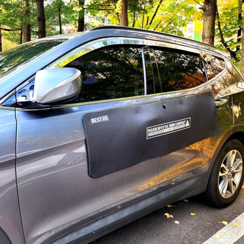 DAHINRAUM BestDoorGuard Dent Prevent Removable Magnetic Car Door Protector Lightweight Car Door Guard Door Ding Dent Protector, Black (DR-BSDG)