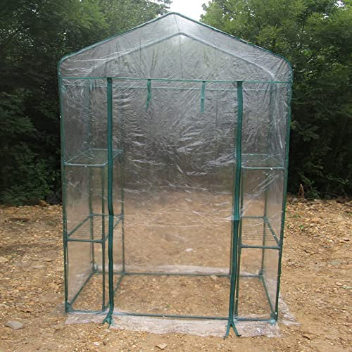 01 Maison de Jardin Résistante à la Corrosion, Serre Portative Robuste, Transparent, PVC, Enroulé, Pour Parc de Jardin