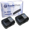 Trade-Shop Lot de 2 batteries Li-Ion 12 V / 1500 mAh pour outils Ryobi AEG, 130503008, 5132000046, BPL-1213, RB12L13