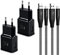 2-Pack Ladegerät mit Ladekabel Kompatibel mit Samsung Galaxy S8, S8 Plus, S9, S9 Plus, S10, S10 Plus, S10e 5G, A50, A51, A40, A30, A20e, Z Flip3, Fold2, Ladekabel USB 2m Schnellladegerät (Schwarz)