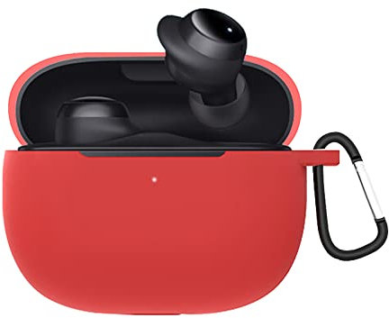 GIOPUEY Funda para Redmi Buds 3 Lite, Ultradelgado Silicona Case Cover, Anti-caída, Redmi Buds 3 Lite Funda - Rojo