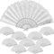iZoeL Spitzefächer Handfächer Weiß Fächer 10Stk Hochzeitsfächer Faltfächer Brautfächer Tanzfächer Taschenfächer Hochzeit Party Gastgeschenk