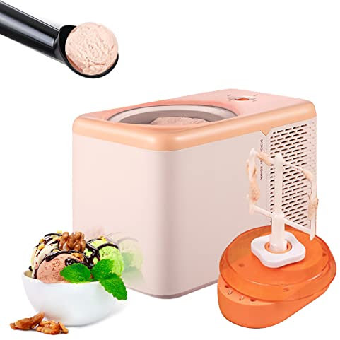 json2xml Soft Ice Cream Machine with Ice Cream Scoop, No Pre-cooling Required/One Key Operation, 500ml Kids Ice Cream Churner for Ice Cream Frozen Yogurt Sorbet