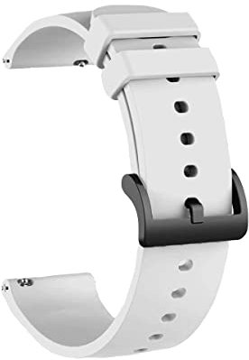 Todotumovil Correas de Repuesto Compatibles con Amazfit Bip, Pulsera de Reemplazo de Silicona Suave (Blanco)
