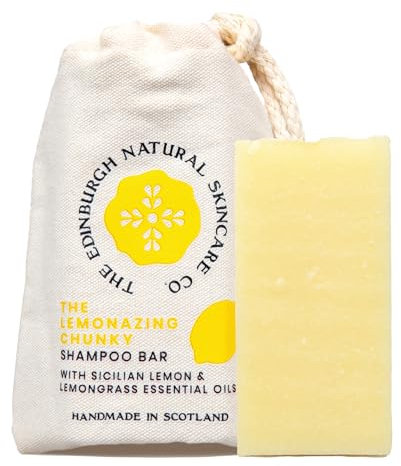 Lemonazing Shampoo Bar | 100% Natural & Organic | Cleanses, Softens & Strengthens Hair | Boosts Shine & Volume | Sulphate-Free Solid Shampoo for All Hair Types