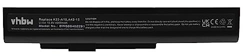 vhbw Akku kompatibel mit Medion Akoya E6234, E7201, E7220, E7221, E7222, P6634, P6816 Notebook (4000mAh, 10,8V, Li-Ion)
