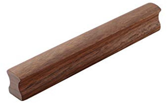 Schubladengriffe aus massivem Holz, schwarze Nussbaum, Küchenschränke, Möbel, Kommode, Kleiderschrank, Schubladengriffe, Griffe aus Holz in verschiedenen Größen, mit Schrauben (5 Stück, Einzelloch) (5
