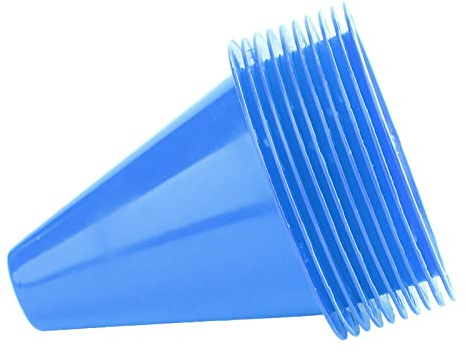 Akozon Parzelle, Absperrungen Plastikmarker Modell Leitkegel 4 Halter Zubehör (Rot) 10 Stück Fußballtraining Hütchen Fußball (Blau)