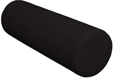 GGoty Rundes Nackenrolle, weiches Sofakissen, wasserdichtes PU-Kissen, rundes Zylinderkissen, Kopfteilkissen, langes Schlafkissen (20 x 40 cm, schwarz)