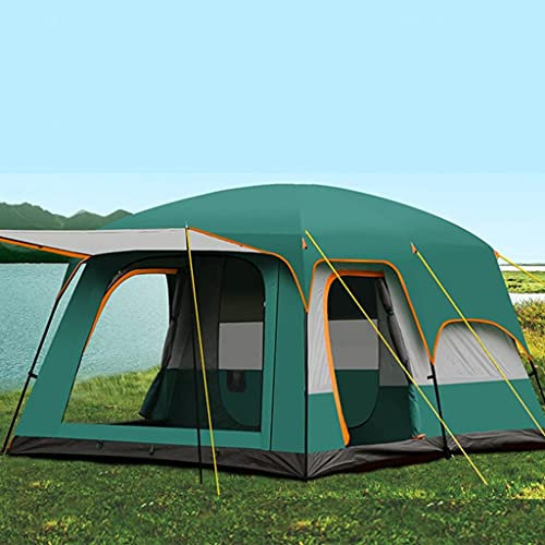 8-Personen-Zelt, Familien-Kabinenzelte, Outdoor-Camping-Hub-Zelt, Türen und 3 Fenster mit Netz, wasserdicht, Doppellagiges Campingzelt, ideal für den Garten