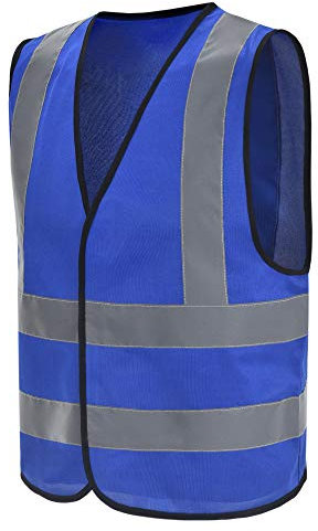 AYKRM Sicherheitsweste Warnweste Reflektierendes WarnschutzWeste Warnweste mit Reflektorstreifen Arbeitsweste Blau