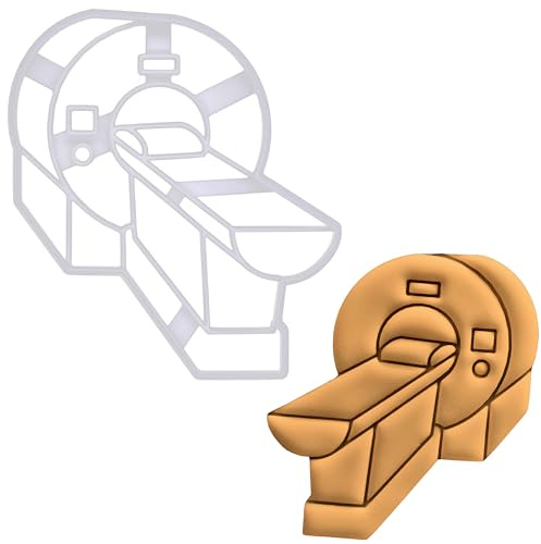 BAKERLOGY MRI Machine Cookie Cutter (Design: Magnetic Resonance Imaging Machine) - Detailed Biscuit Cutter Design for Baking and Crafts, Ideal on Fondant, Dough, Clay