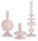 BestAlice 3 Stück Glas-Kerzenhalter, Spitz Zulaufende Glas-Kerzenhalter, Kerzenhalter, Gewellter Glas-Kerzenhalter, Eleganter Glas-Kerzenständer, Nordische Glasvasen für Zuhause,(Sekt)
