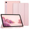 FINTIE Custodia per Samsung Galaxy Tab S10 FE 10.9 Pollici 2025/S9 FE 10.9 2023/S9 11 2023 con Portapenne, Sottile Leggero Case Retro Opaca Traslucida Cover con Auto Sveglia/Sonno, Oro Rosa