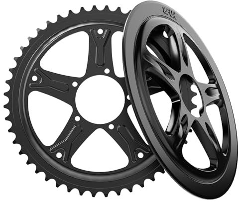 BAFANG Kettenring für Mittelantriebs-Kit - 44T Kettenrad mit Kettenschutz für BBS02B BBS01B Mittelmotor, Fahrradkettenblätter für das Elektrorad-Umwandlungs-Kit BBS02 BBS01-6,5 mm Versatz