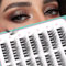 Wimpern Cluster Extensions Lashes 98 Pcs Einzelne Wimpern Natürliche Künstliche Wimpern Wispy 3D-Falsche Wimpern Einzelne 17MM Knotenfreie Band -Doll Eye-N02