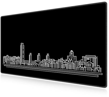 LL-COEUR Noir Grand Tapis de Souris de Jeu 1000x600x3mm Gamer Tapis de Bureau Large et Étendu XXL Speed Gaming Mousepad pour PC, Clavier et Ordinateur