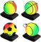 AHQiZFX 4 Stück Handgelenk Return Ball Mit Schnur, Springball, Gummi Rebound Ball, Sport Angelenkball für Kinder Erwachsene Spielen & Handgelenkübungen