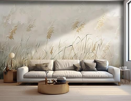 Vlies Fototapete Pflanzen Und Gras 300X210 Cm Foto Tapete Schlafzimmer Wohnzimmer Vliestapete Xxl Wandtapete Bildtapete 3D Effekt Wand Dekoration