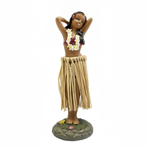 Hawaiianische Tanzfigur Armaturenbrett-Ornamente, Hawaii Hula Girl Posing, Auto Dashboard Spielzeug, Hawaiianische Armaturenbrett-Puppe, HulaTänzerin Figurine Dekoration Für Auto, Schreibtisch, Büro
