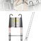6.2M Aluminum Telescoping Ladder - Multi-Purpose Extension Ladder With 2 Detachable Hooks, 20FT, 330lbs Capacity, EN131