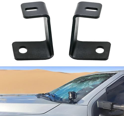DarSeity Low Profile Mount Hood Hinges Ditch Light Brackets for Ford F150 2015-2023 & F150 Raptor 2017-2023, for Auxiliary Off-Road Lighting (for Ford F150 15-23)