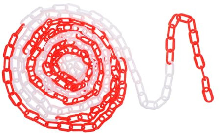 KITANDOVE Kunststoffkette Für Verkehrsausrüstung Sicherheitsbarrierekette 10 M Auffahrtskette Barrierekette