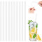 10Pcs Reusable Clear Straws, Transparent Easy to Clean Water Bottle Straws Silicone Non Toxic Clear Straight Straw for Most Standard Mouth Water Bottle Cups (220mm Long x 6mm Diameter)