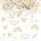EnixwH 180 Stück Streudeko Taufe, Holz Taufe Deko, Taube Deko Taufe Mädchen Junge, Tischdeko Taufe Mädchen, Streudeko Kommunion für Firmung Konfirmation Babyparty Babyshowerparty Deko