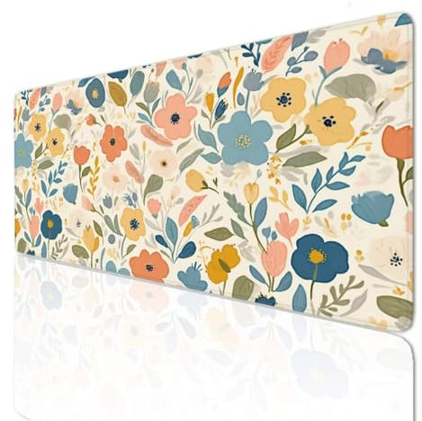 Tapis de Souris XXL Gamer 120x60x0.4cmTapis Souris Plant Tapis Gaming Grand Tapis de Bureau Base en Caoutchouc Antidérapante, sous Main Bureau à Bords Cousus pour Gamer, Ordinateur, PC, Bureau 3-693